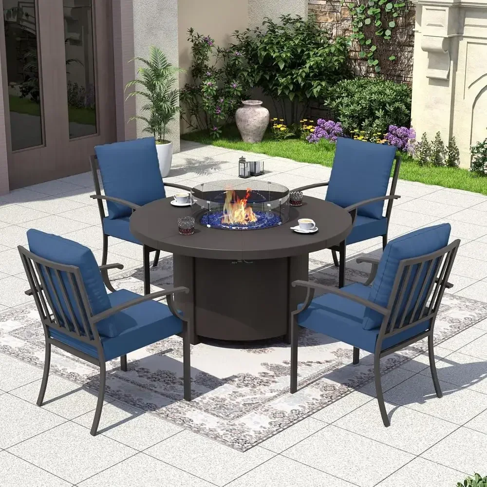 Outdoor Furniture With Fire Pit - Set di Mobili da Esterno a