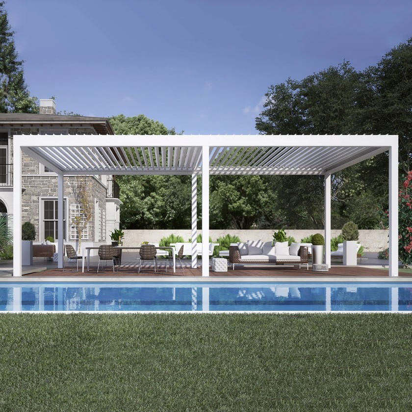 Outdoor Furniture Gazebo - Pergola in Alluminio Anodizzato per Piscina,