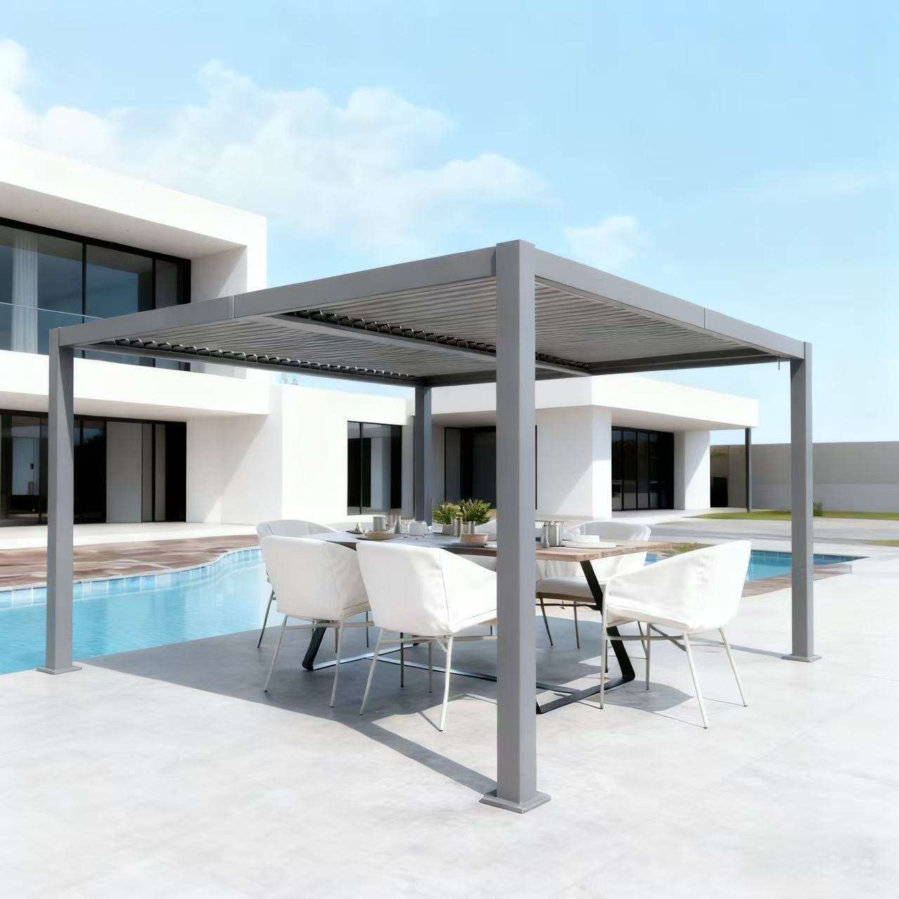Outdoor Furniture Gazebo - Pergola in Lega di Alluminio Resistente