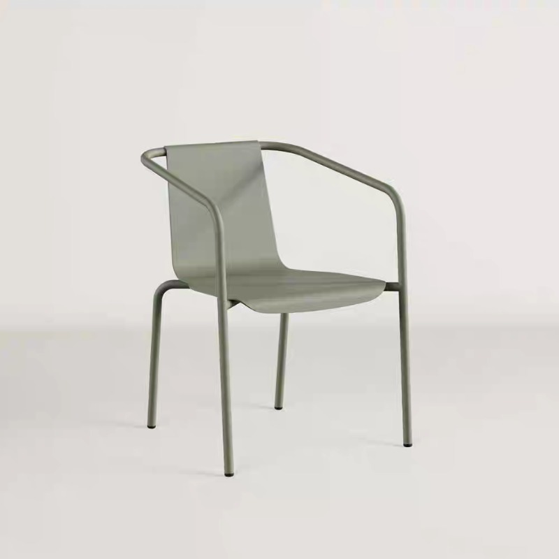 Outdoor Furniture Metal Chairs - Set da Patio Scandinavo con Tavolo