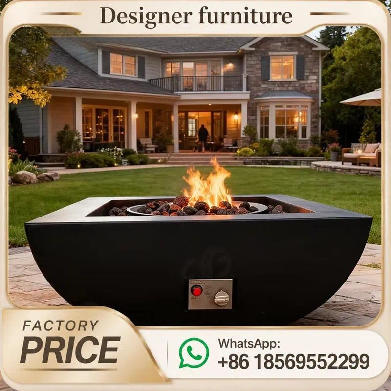 Outdoor Furniture With Fire Pit - Tavolo con Bruciatore a Gas per