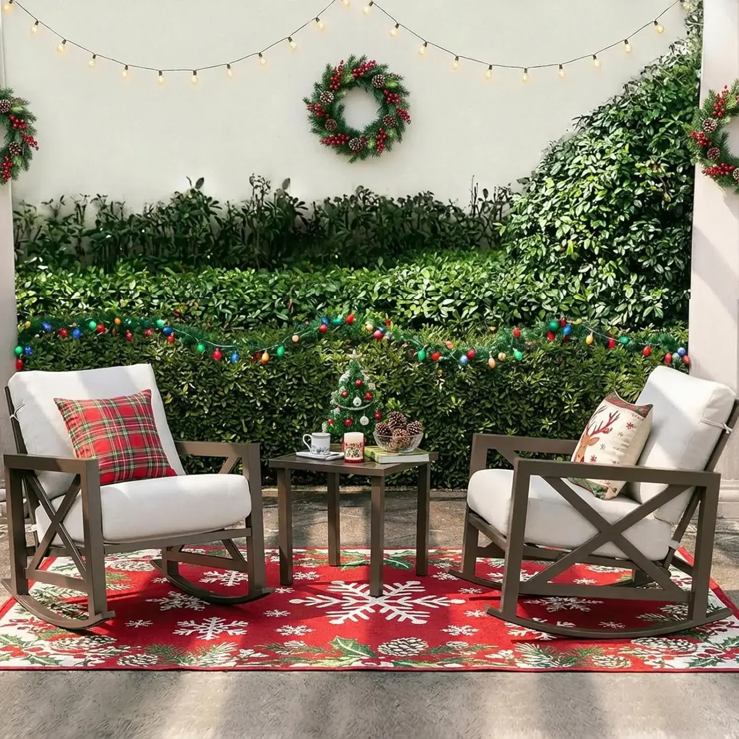 Outdoor Furniture Lounge Set - Set Bistrot a Dondolo, Set di