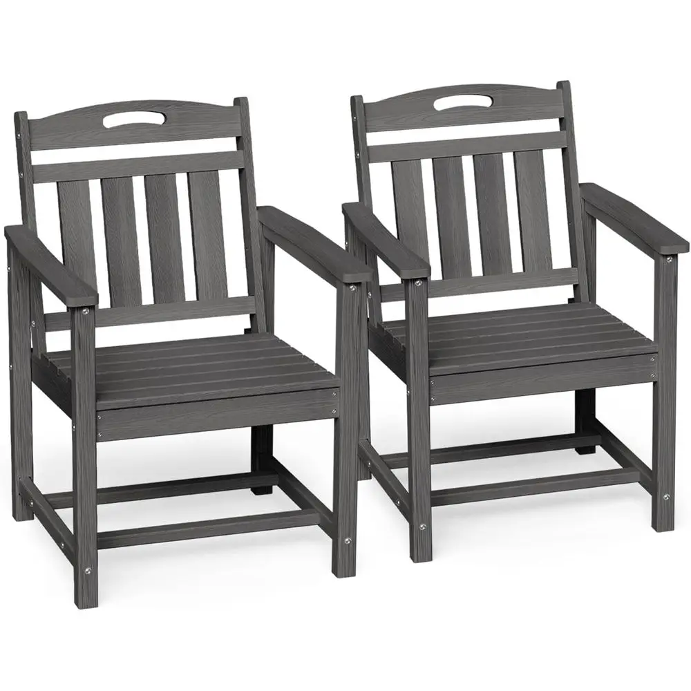 Outdoor Furniture Metal Chairs - Set di 2 sedie da pranzo