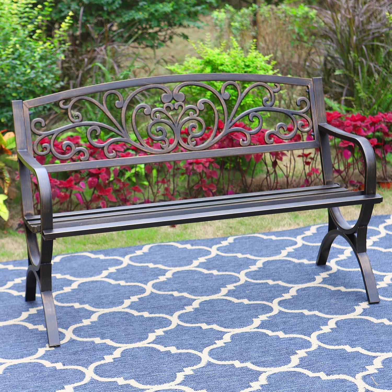 Outdoor Furniture Metal Chairs - Panca da Giardino in Bronzo da