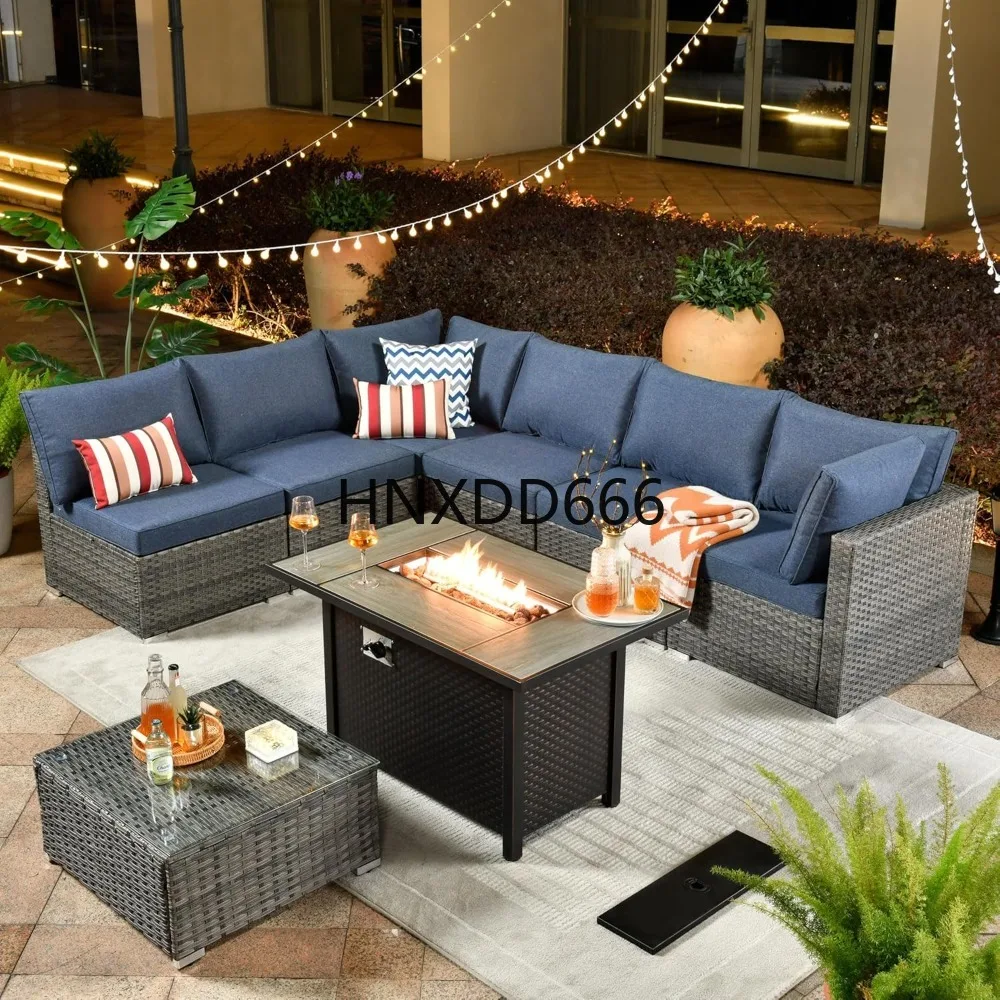 Outdoor Furniture With Fire Pit - Set di Mobili da Esterno a