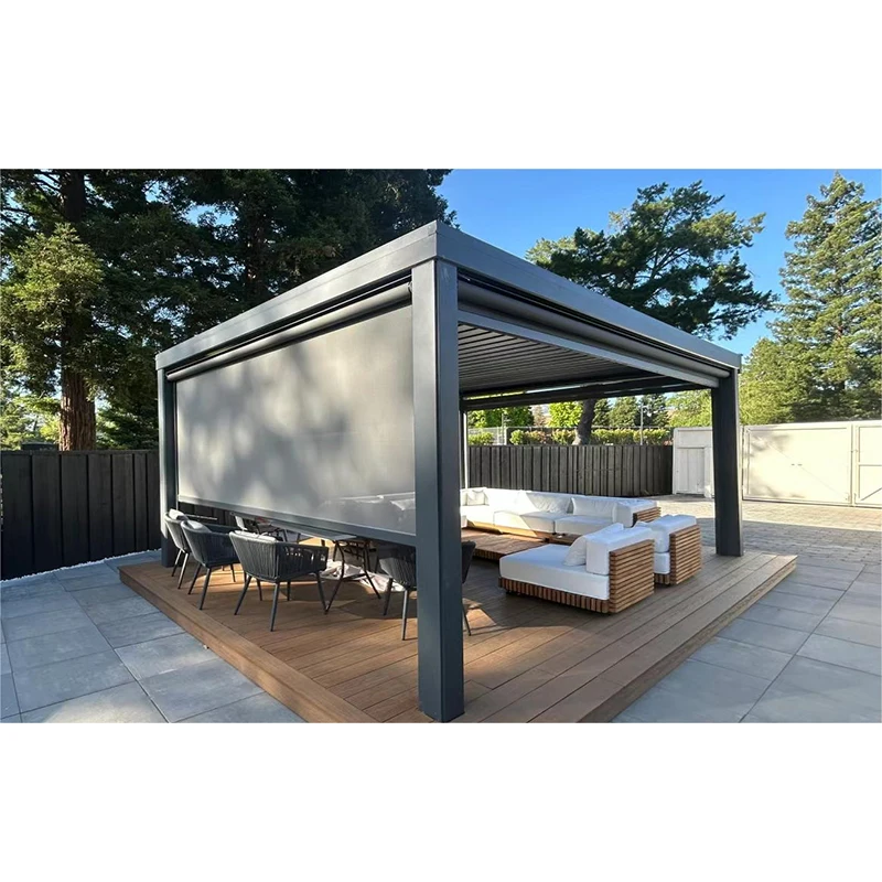 Outdoor Furniture Gazebo - # Pergola Bioclimatica Motorizzata 6x6 3x3