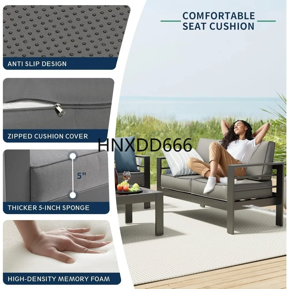 Set di Mobili da Patio con Tav - Outdoor Furniture With Fire Pit recensione e prezzo