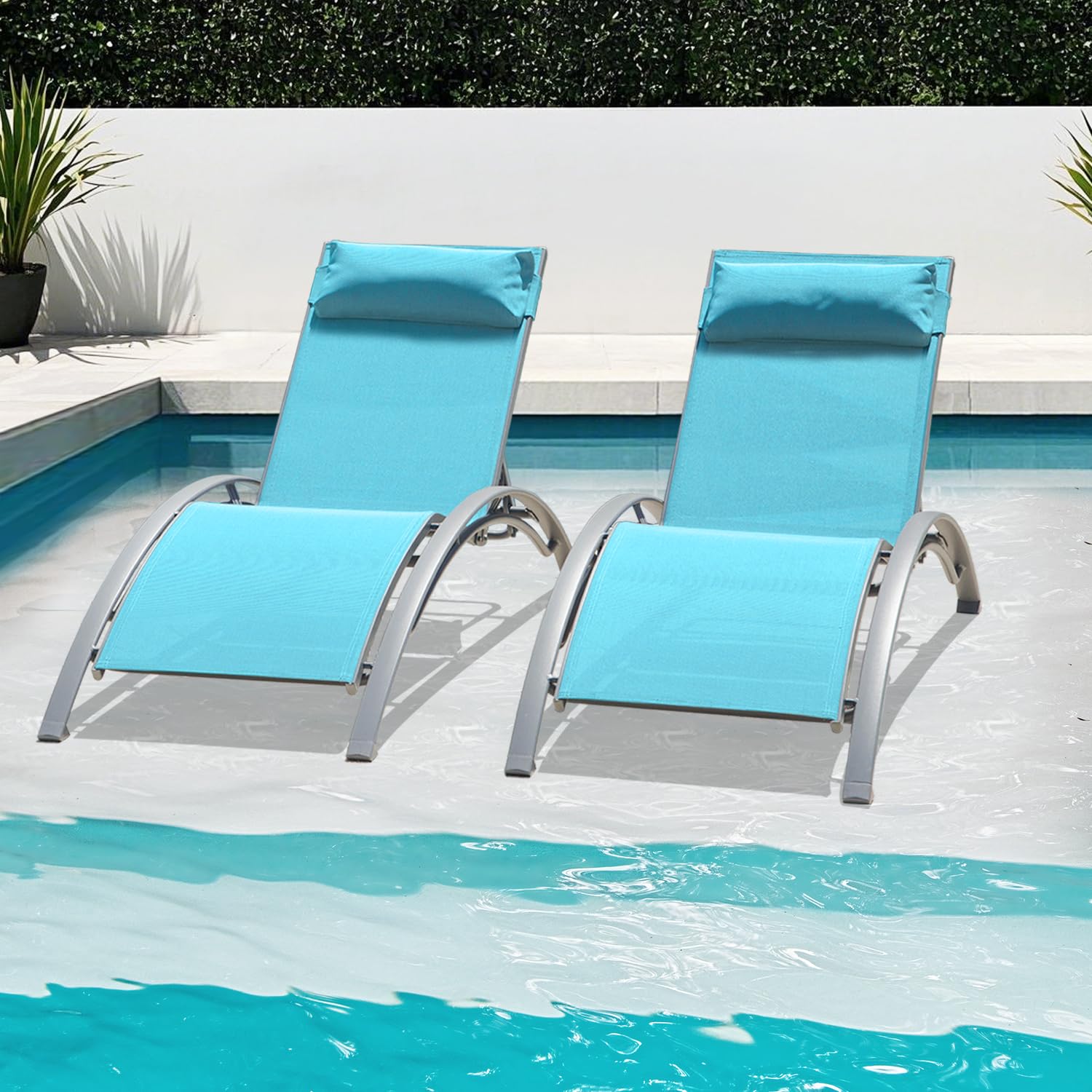 Set di 2 sedie a sdraio regola - Outdoor Furniture Lounge Set recensione e prezzo