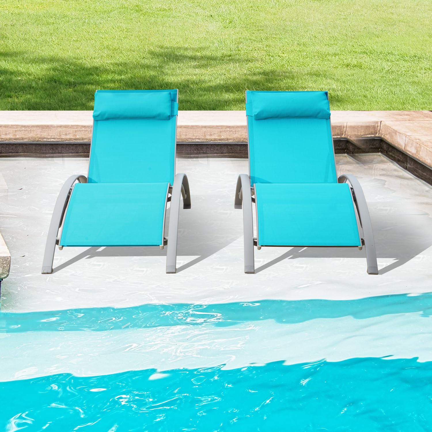 Set di 2 sedie a sdraio regola - Outdoor Furniture Lounge Set recensione e prezzo