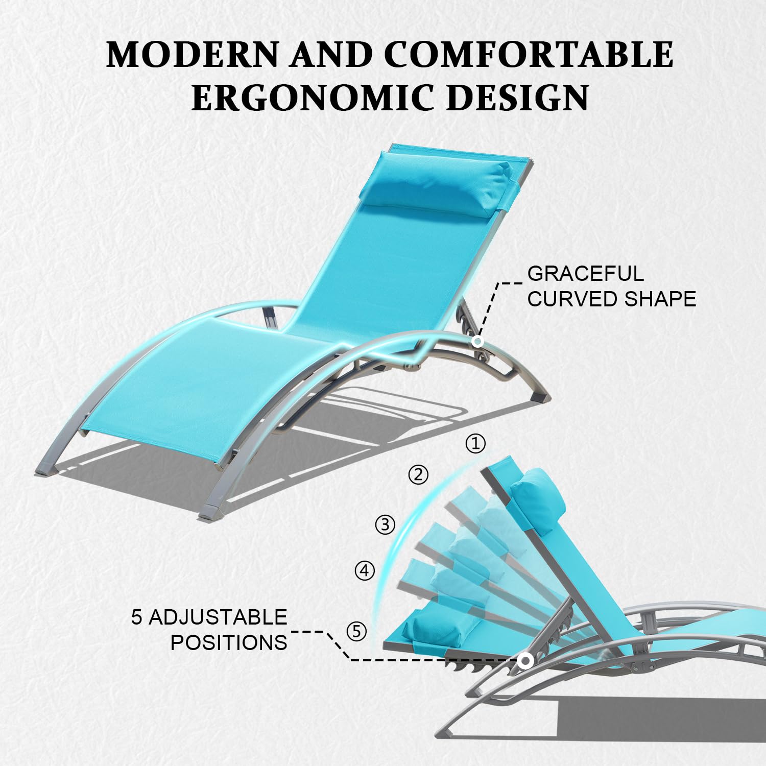 Set di 2 sedie a sdraio regola - Outdoor Furniture Lounge Set recensione e prezzo