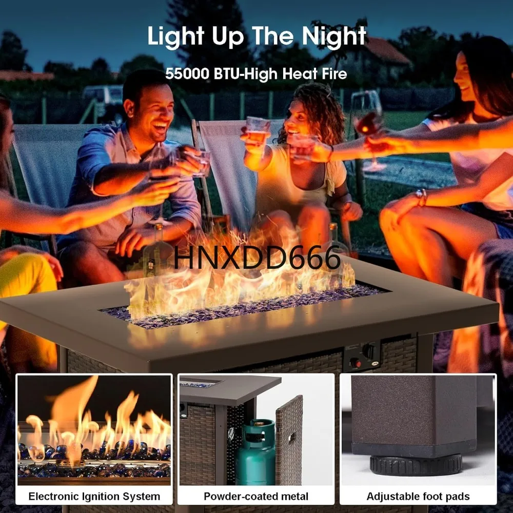 Set di Mobili da Patio a 7 Pez - Outdoor Furniture With Fire Pit recensione e prezzo