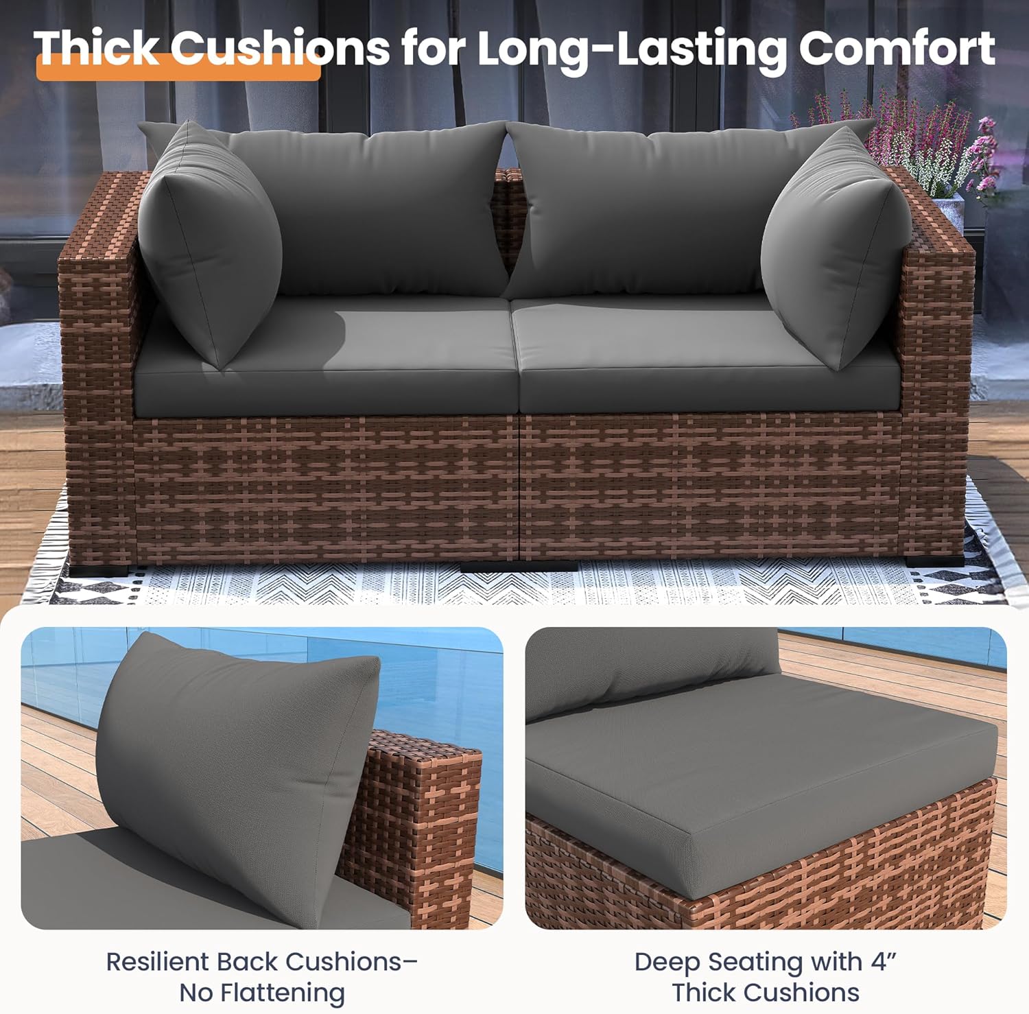 Set Divano Sezionale da Estern - Outdoor Furniture With Fire Pit recensione e prezzo