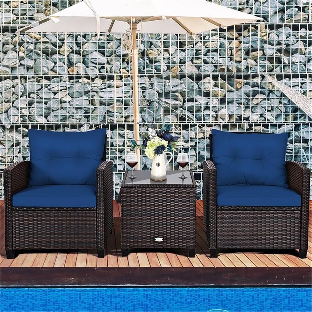 Set da Patio in Rattan a 3 Pez - Outdoor Furniture Sofa recensione e prezzo