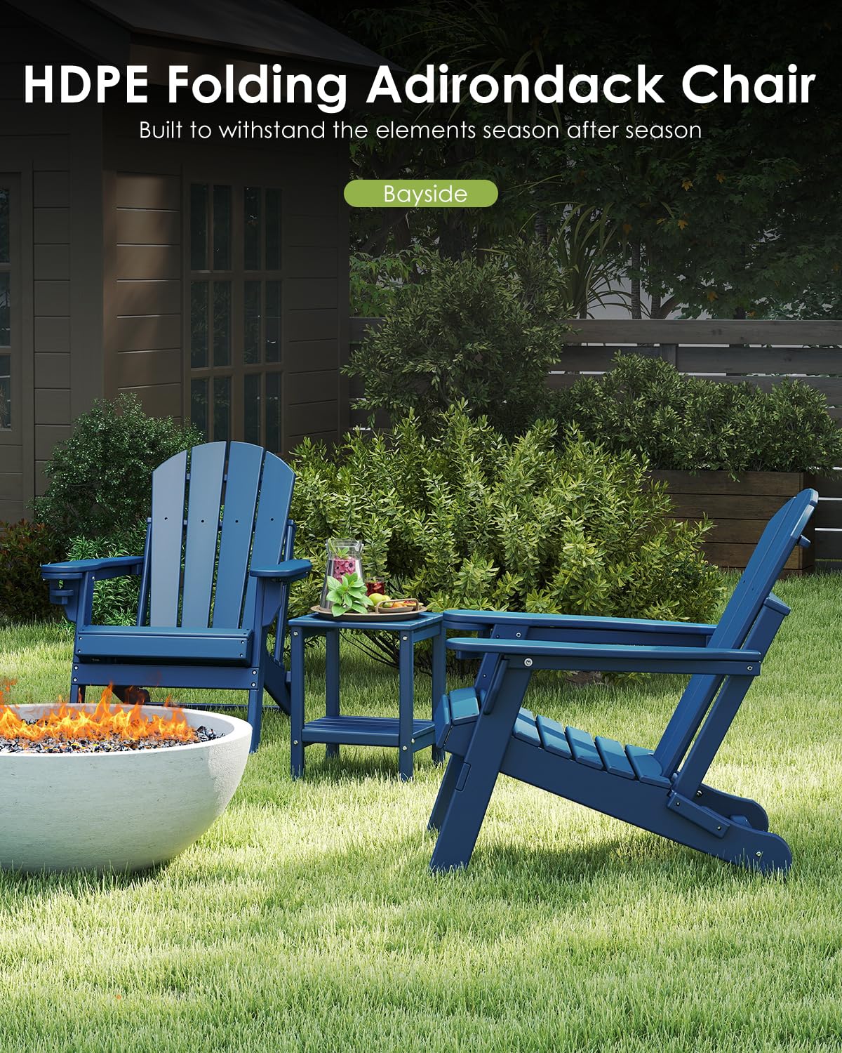 Set di 2 sedie pieghevoli per  - Outdoor Furniture With Fire Pit recensione e prezzo
