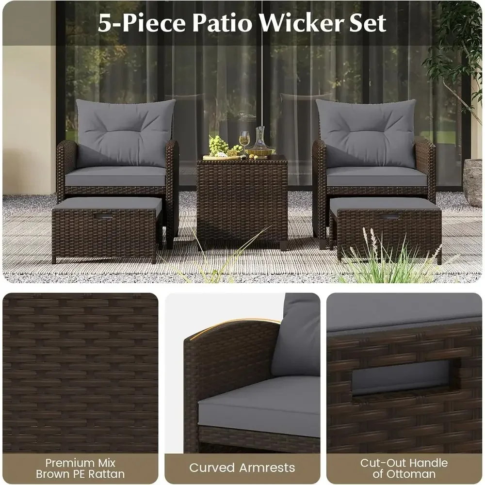 Set di Mobili da Giardino in 5 - Outdoor Furniture Lounge Set recensione e prezzo