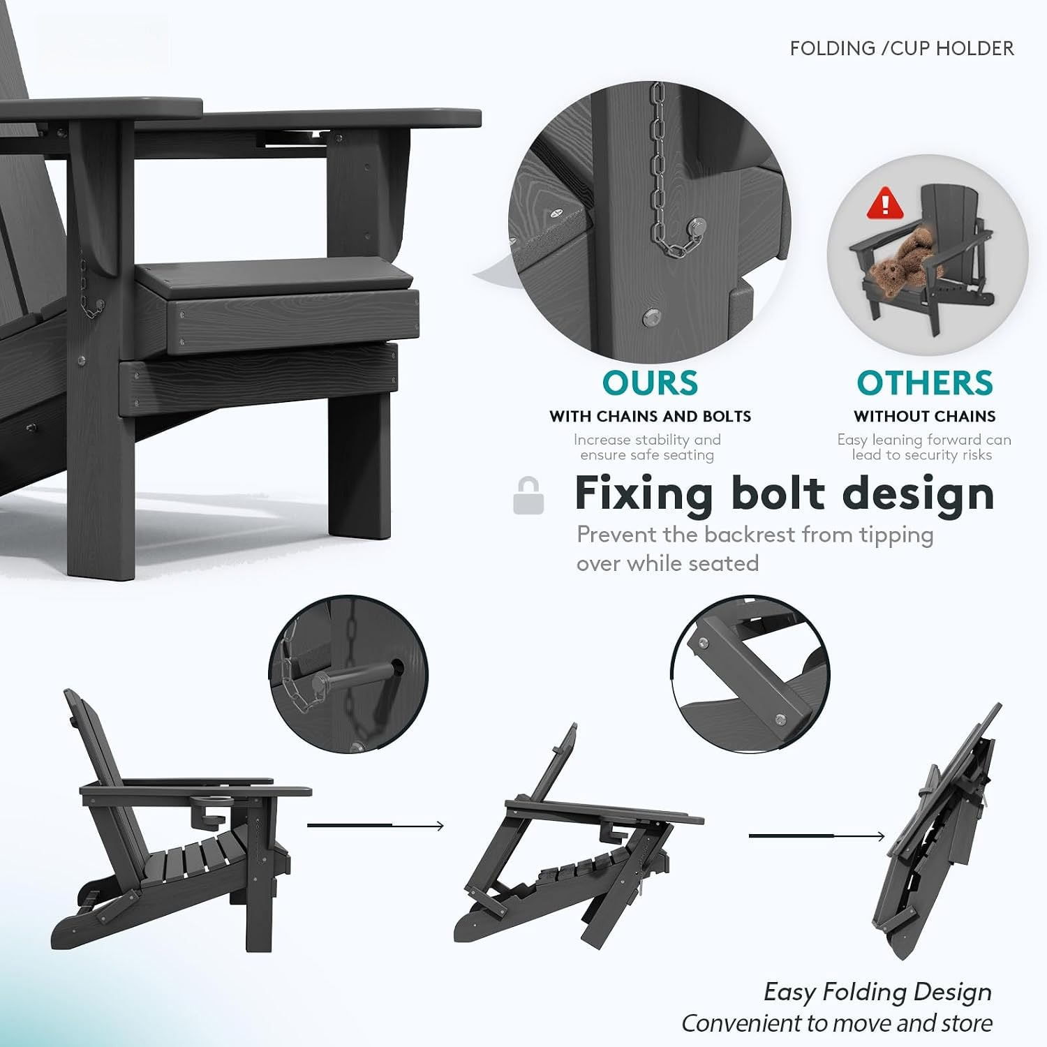 Set di Due Sedie Pieghevoli da - Outdoor Furniture With Fire Pit recensione e prezzo