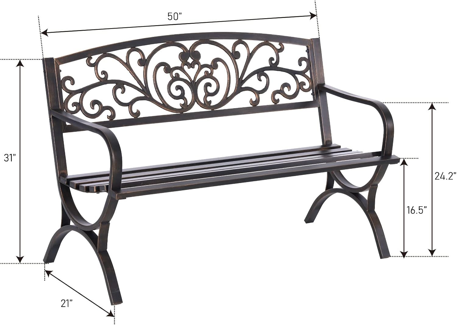 Panca da Giardino in Bronzo da - Outdoor Furniture Metal Chairs recensione e prezzo
