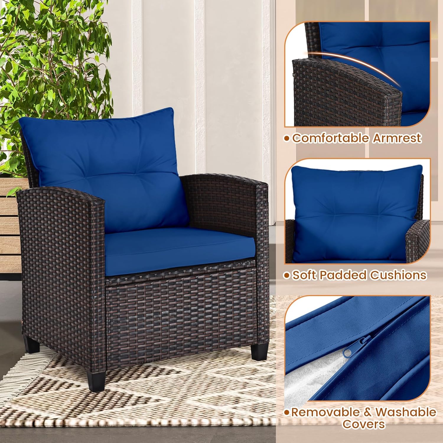 Set da bistrot da esterno in v - Outdoor Furniture Sofa recensione e prezzo